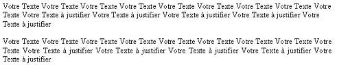 Rendre Texte Justifié
