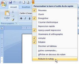 Masquer Ou Réduire Le Ruban Office 2007 2010 Et 2013