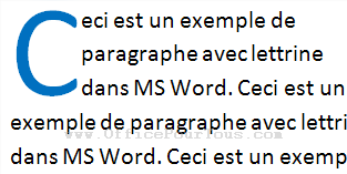 Les lettrines dans Word Les lettrines dans Word